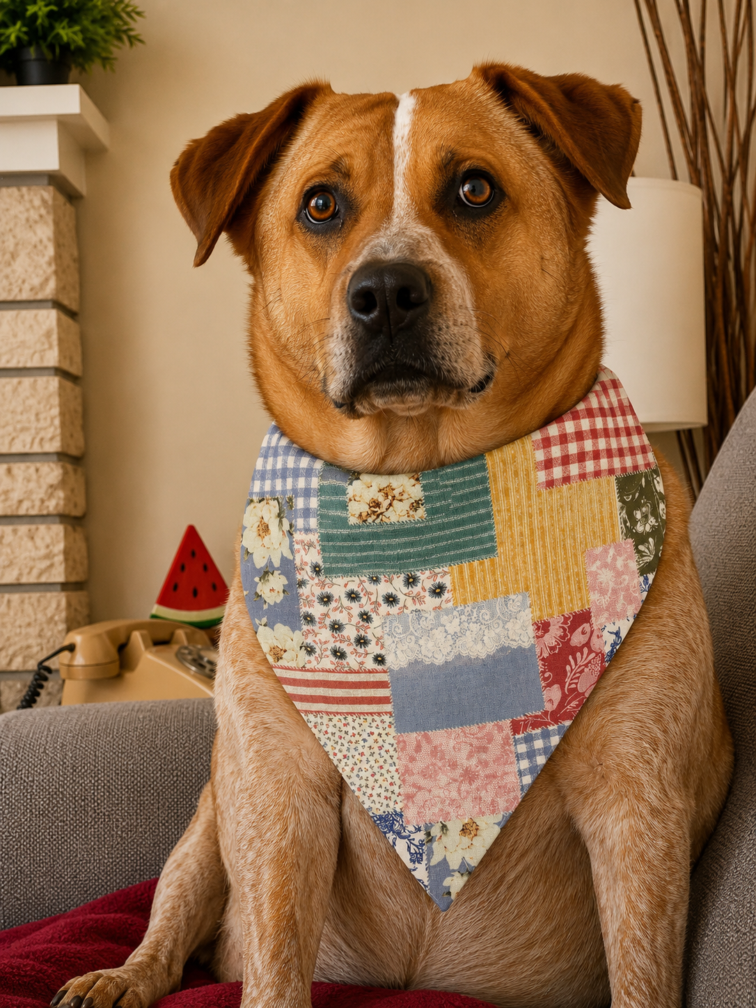 Dog Bandana - Over the Collar - Picnic Patchwork