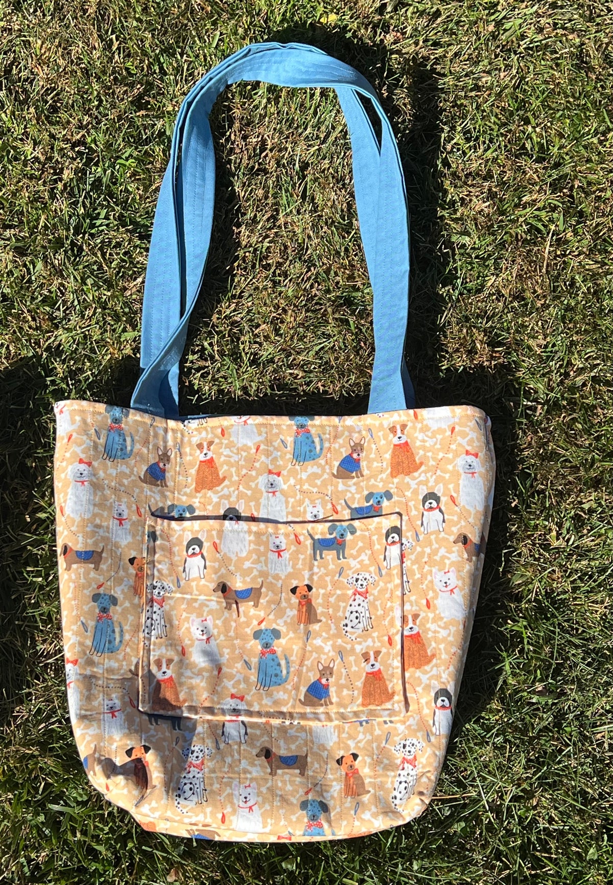 Dogs on Walks with Bows Tote Bag